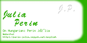 julia perin business card